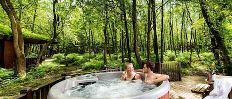 Woodland Lodge, Hot Tub | Terrace/patio