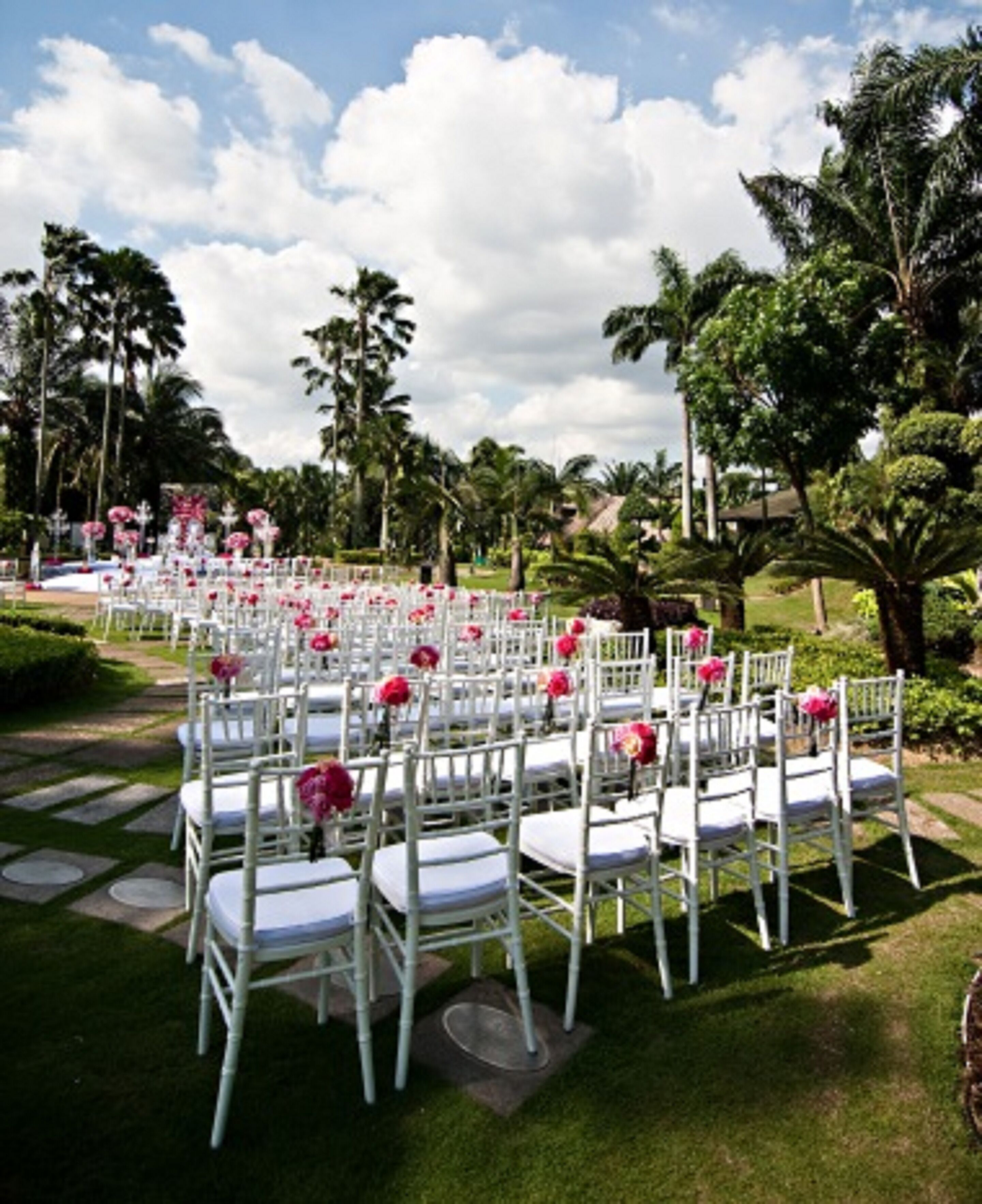 outdoor wedding area