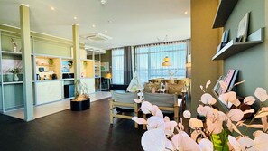 Suite with balcony | Hypo-allergenic bedding, in-room safe, desk, blackout curtains - CPH Hotel (Copenhagen)