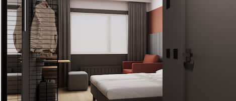 Pengeskab på værelset, skrivebord, gratis Wi-Fi, sengetøj