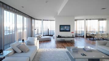 Premium bedding, down comforters, minibar, in-room safe