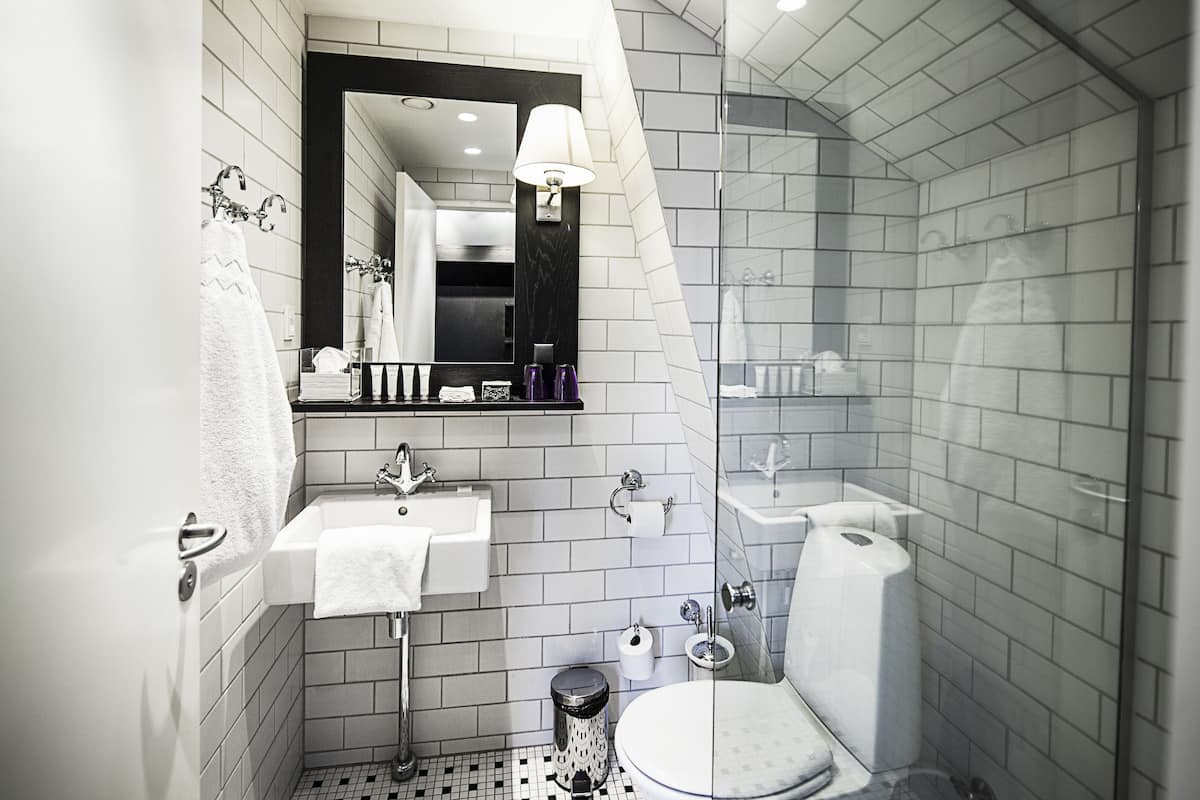 free toiletries, hair dryer, towels, soap