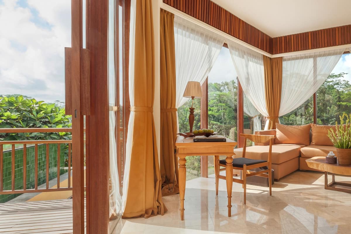 Luxury Villa, 2 Bedrooms, Private Pool, Valley View | Living area | 32-inch LCD TV with satellite channels, TV