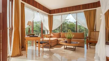 Luxury Villa, 2 Bedrooms, Private Pool, Valley View | Living area | 32-inch LCD TV with satellite channels, TV