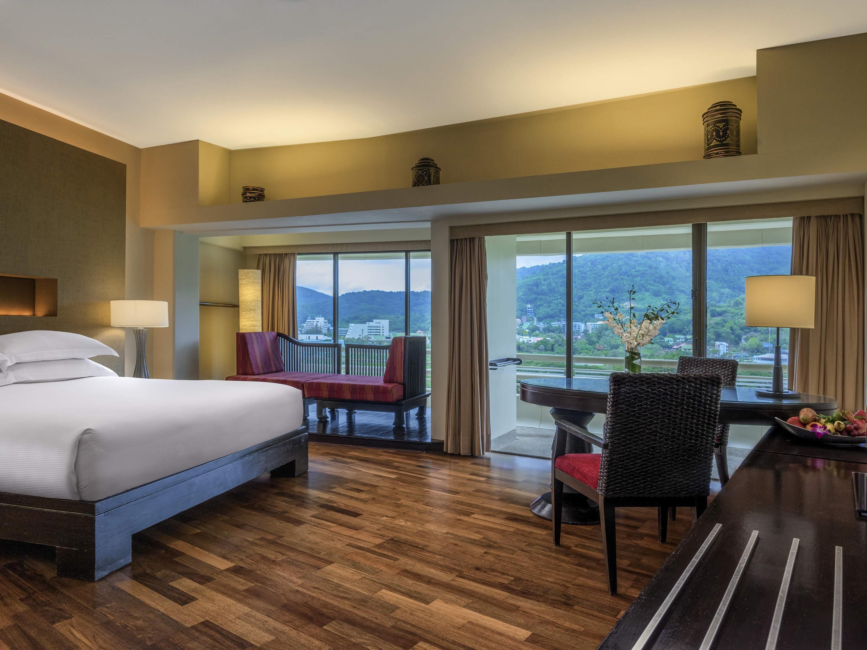 Ropa de cama de alta calidad y minibar 