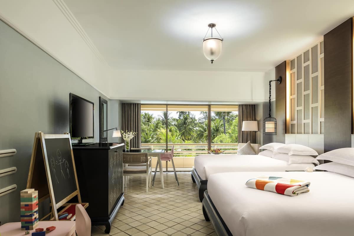 Chambre Supérieure, 2 grands lits, vue jardin