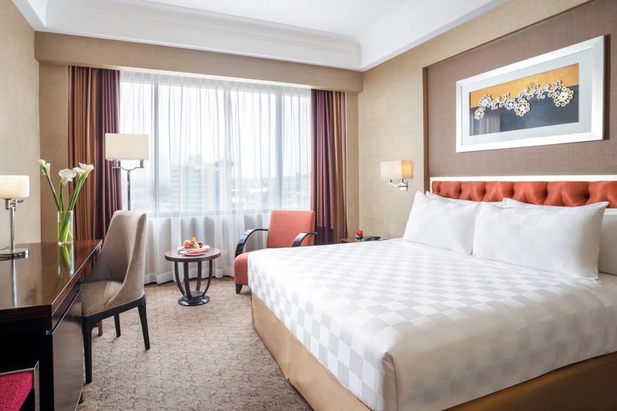 Ropa de cama de alta calidad y minibar 