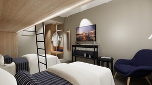 Habitación estándar con 2 camas individuales (two extra beds possible) | Caja de seguridad en la habitación, cortinas blackout y insonorización 