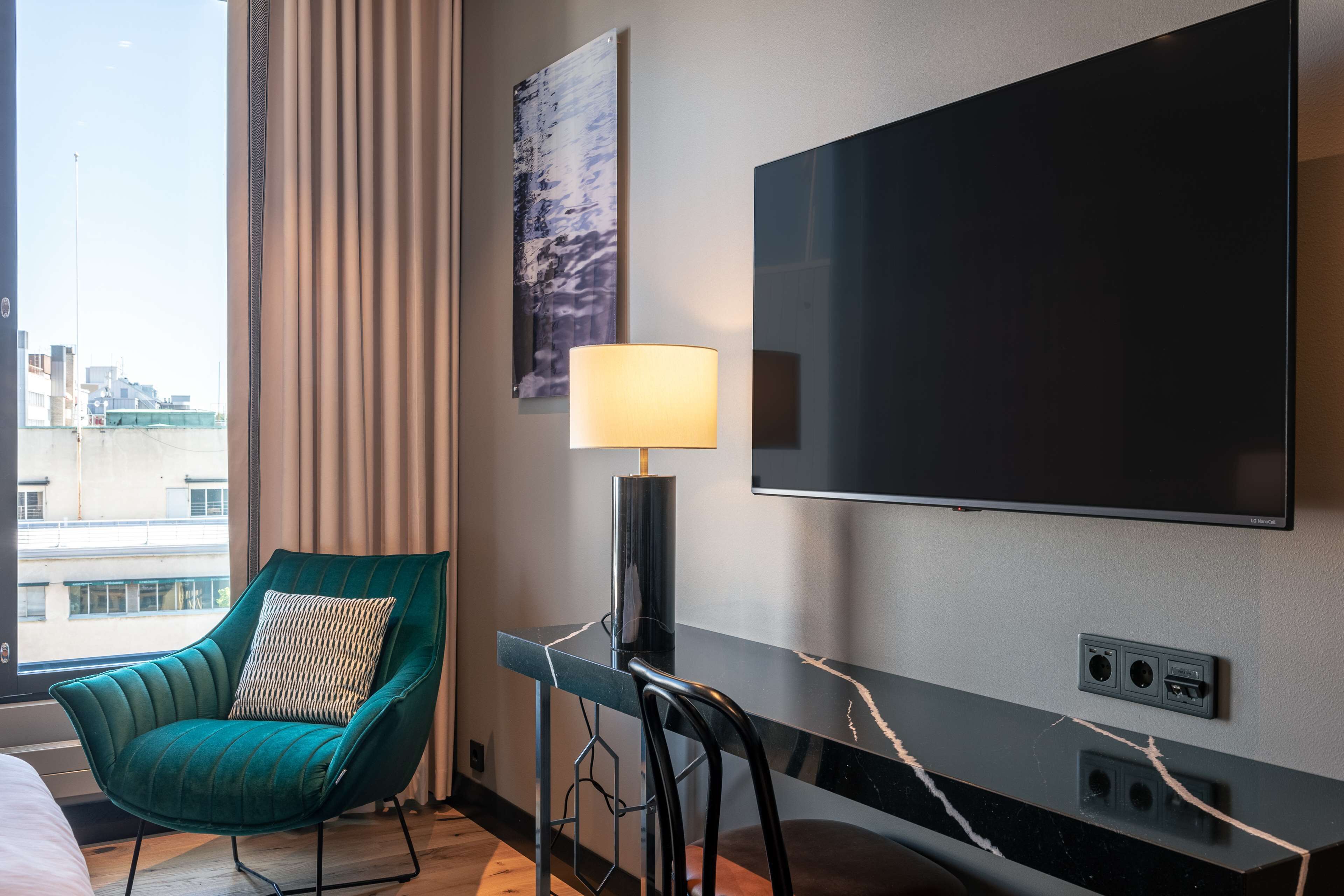 minibar, in-room safe, desk, blackout curtains