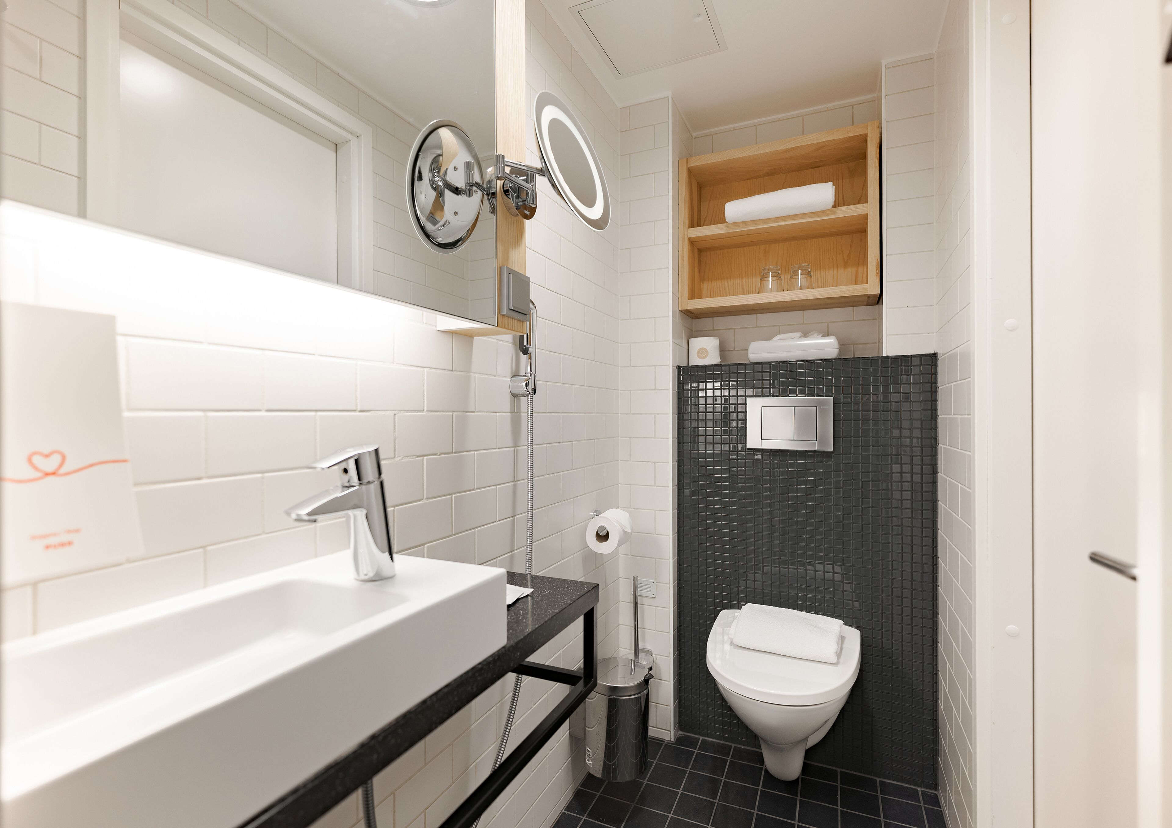 superior room | bathroom | shower, hair dryer, towels