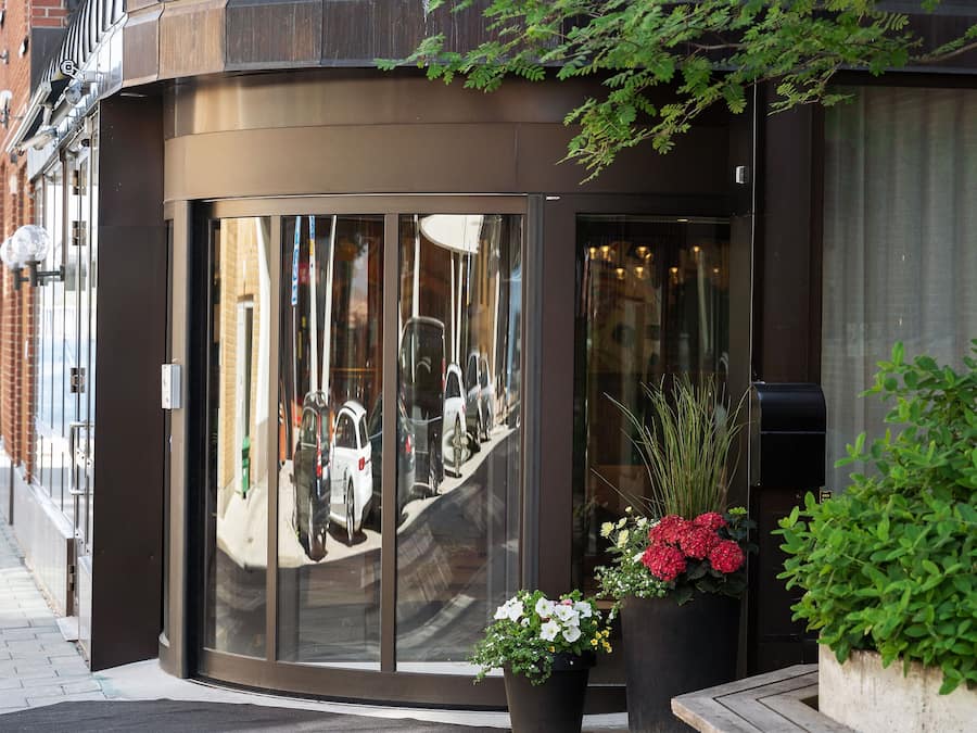 Majoituspaikan sisäänkäynti