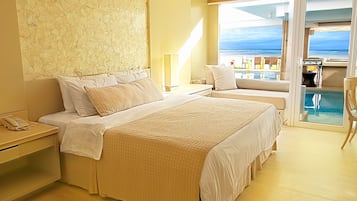 Chambre Deluxe, 1 trĂšs grand lit, accĂšs piscine