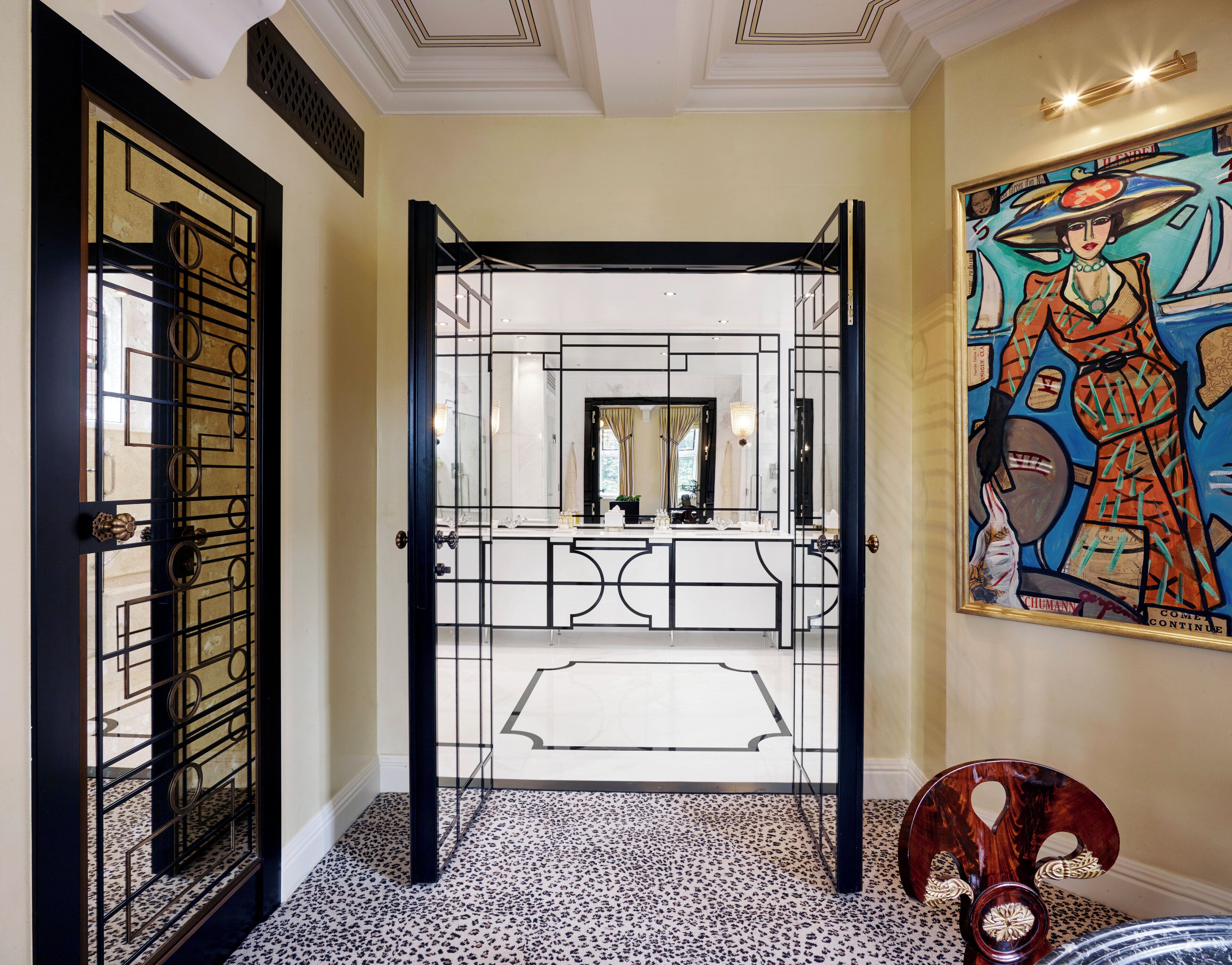 combined shower/bathtub, deep-soaking bathtub, designer toiletries