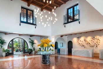 Hotel entrance and lobby at The Ritz-Carlton Bacara, Santa Barbara