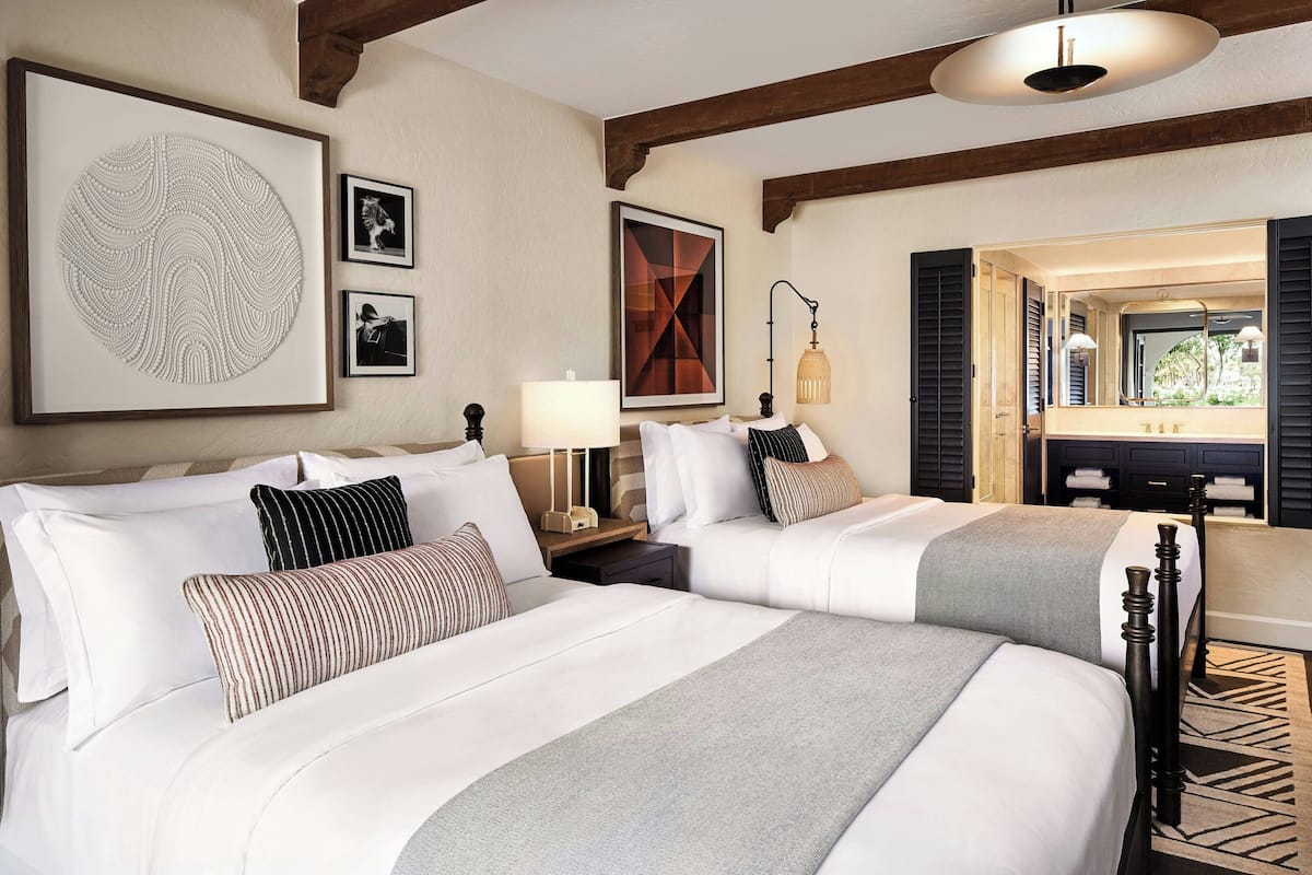 Deluxe Room, 2 Queen Beds, Non Smoking, Resort View | Frette Italian sheets, premium bedding, down comforters, pillowtop beds