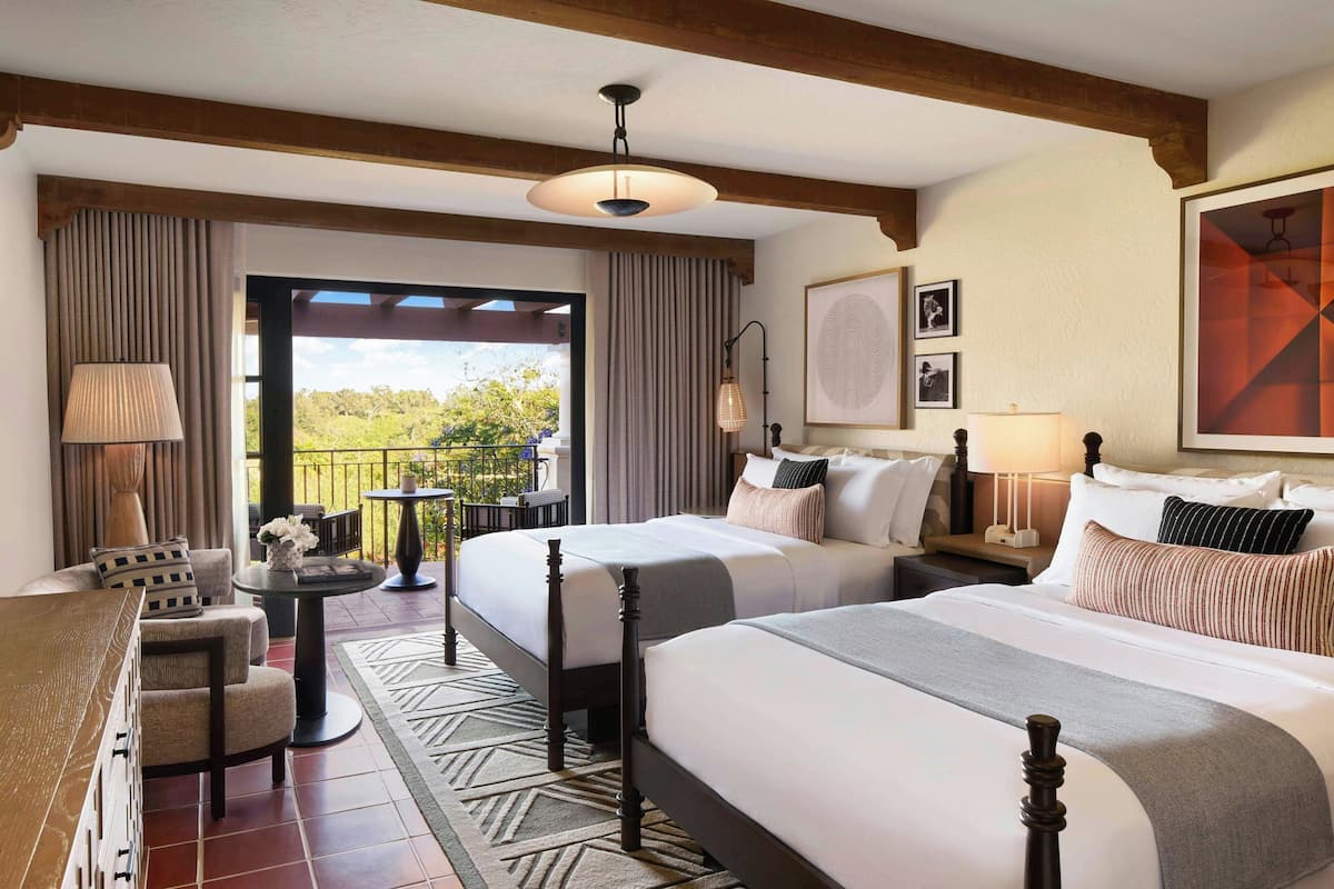 Deluxe Room, 2 Katil Ratu (Queen), Non Smoking, Resort View | Cadar Frette Itali, peralatan tempat tidur premium, gebar bulu kapas