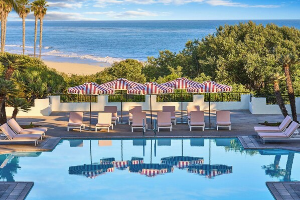 3 outdoor pools, open 10:00 AM to 8:00 PM, pool cabanas (surcharge)