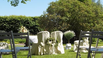 Outdoor wedding area