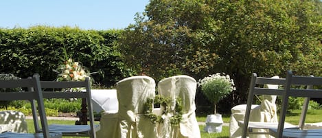 Outdoor wedding area