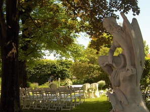 Outdoor wedding area