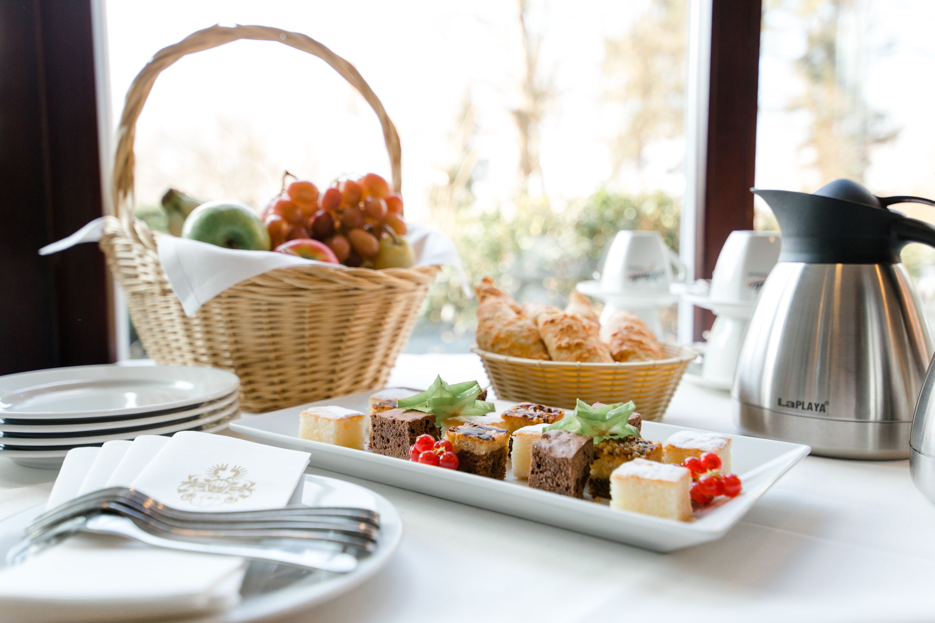 daily buffet breakfast (eur 24.50 per person)