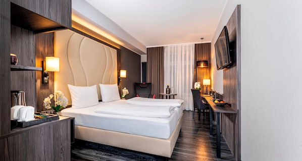 Minibar, in-room safe, desk, free rollaway beds