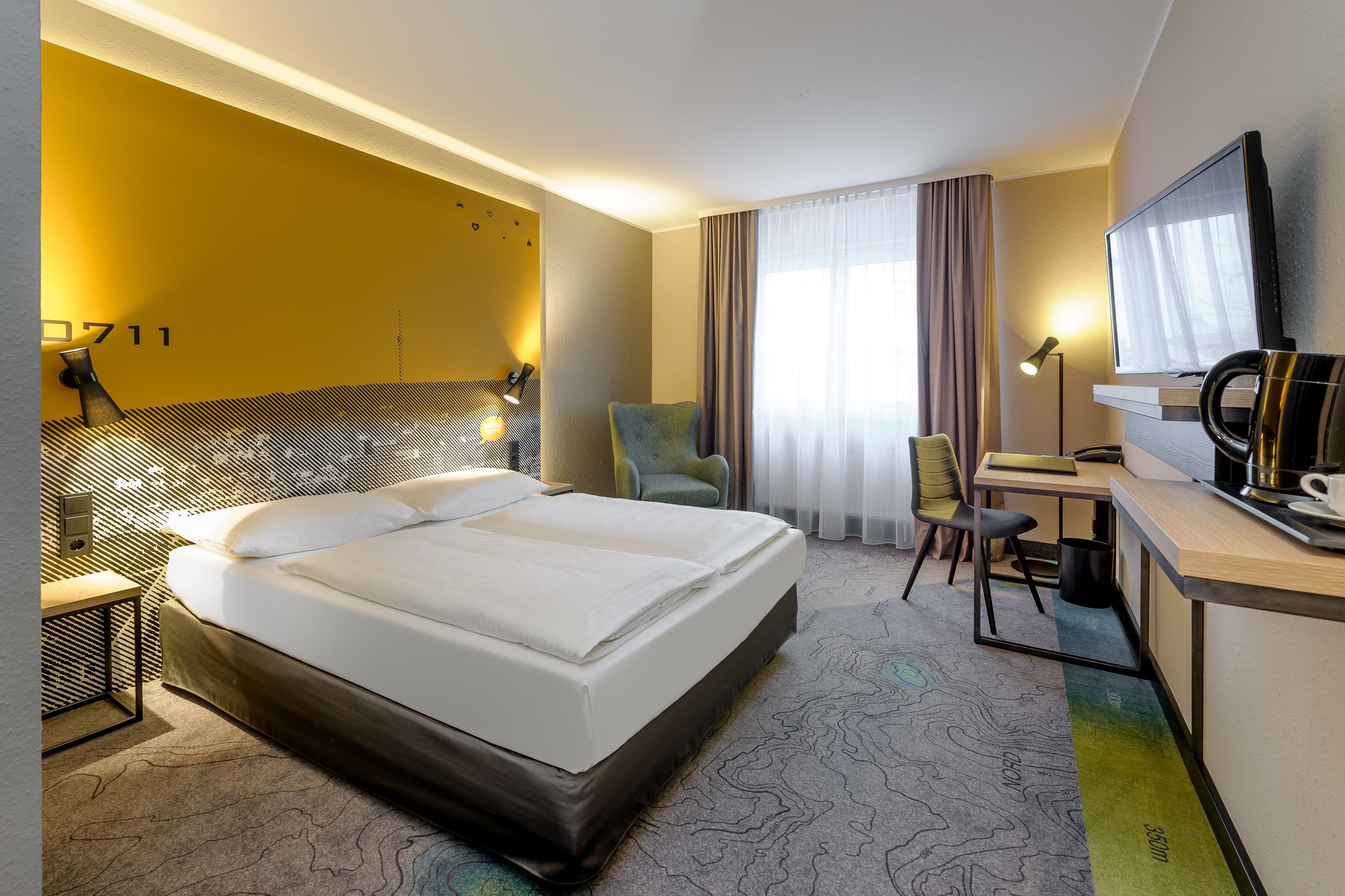 標準客房, 1 張加大雙人床 | 防敏寢具、房內夾萬、書桌、遮光窗簾/窗簾