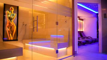 Behandlungsräume für Paare, Sauna, Whirlpool, Dampfbad