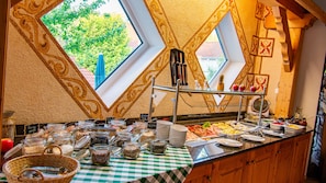 Daily buffet breakfast (EUR 9 per person)