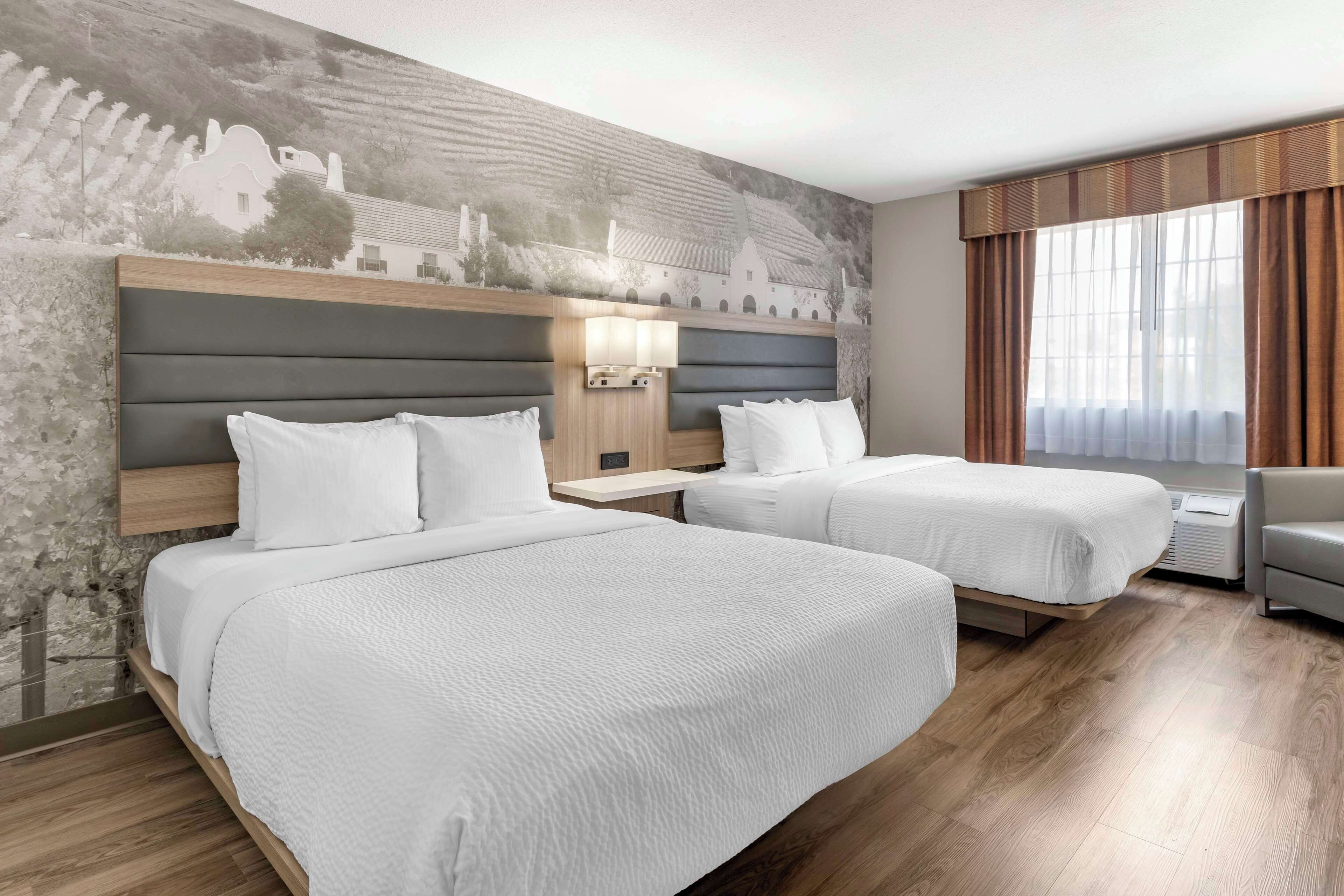 标准房, 2 张大床, 无烟房, 微波炉 | 办公桌、笔记本电脑工作区、遮光窗帘、熨斗/熨衣板