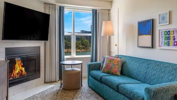 Flat-screen TV, pay movies