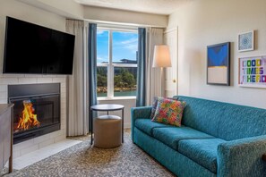 Flat-screen TV, pay movies