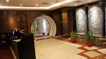 Sauna, steam room, body treatments, deep-tissue massages, body wraps