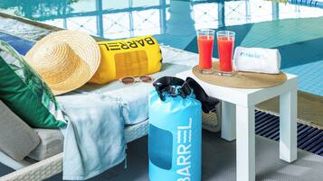 Indoor pool, open 6:00 AM to 10:00 PM, sun loungers