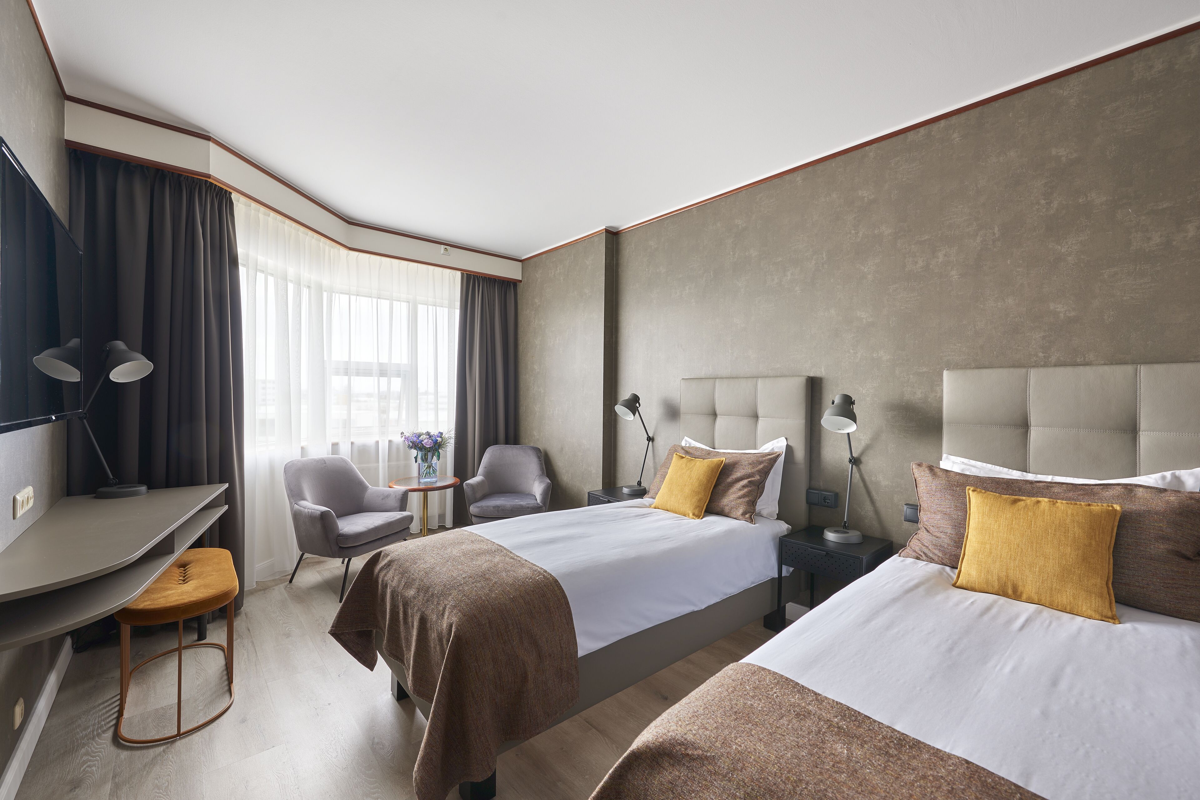 standard twin room | in-room safe, blackout curtains, iron/ironing board, free wifi