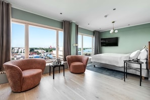 Premium bedding, down comforters, memory foam beds, minibar