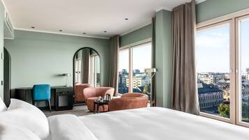 Executive-huone, merinäköala | Ylelliset vuodevaatteet, untuvapeitot, memory foam -patjalliset sängyt