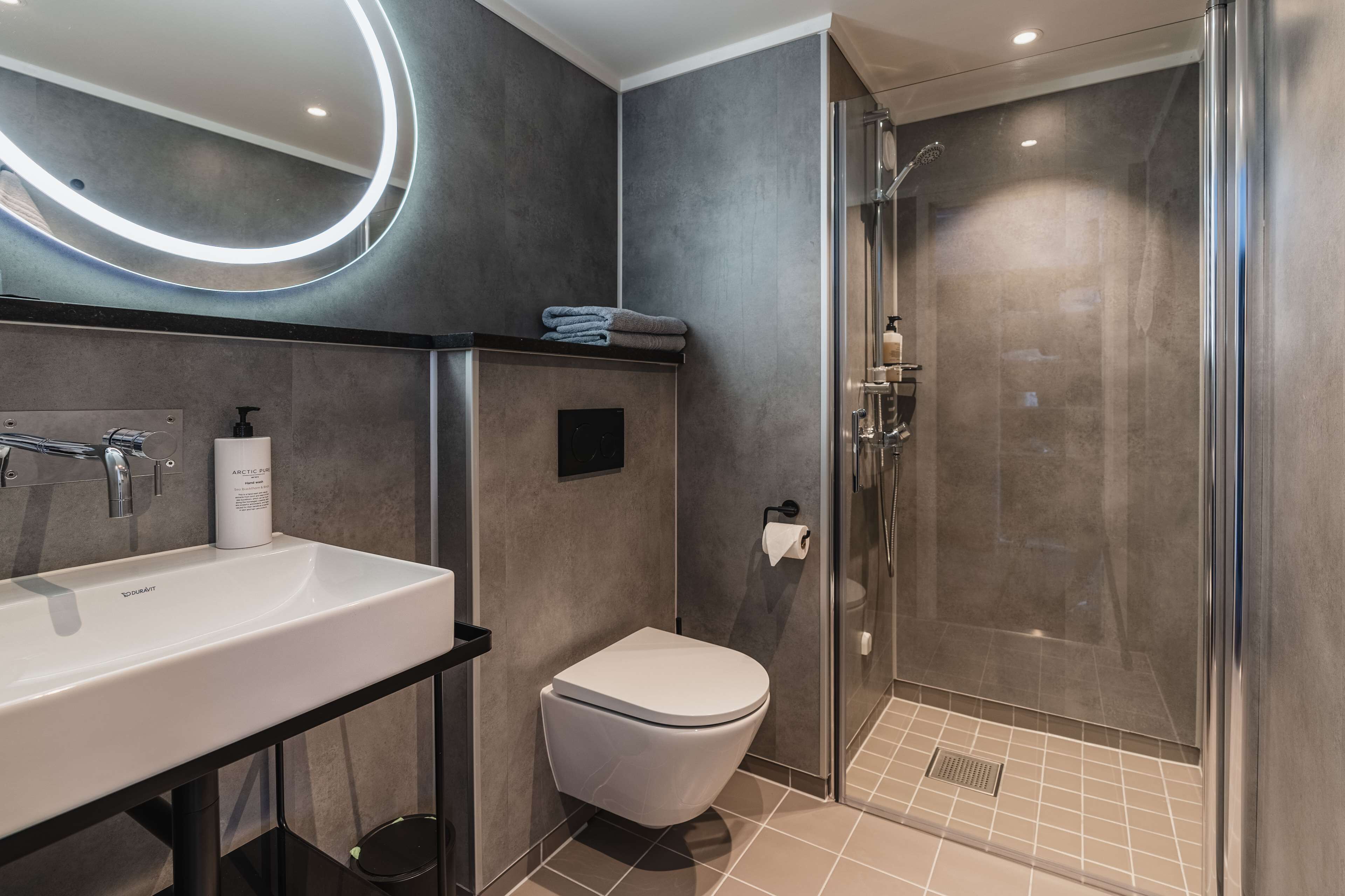 hair dryer, slippers, towels