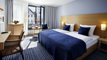 Hypo-allergenic bedding, down duvets, minibar, in-room safe