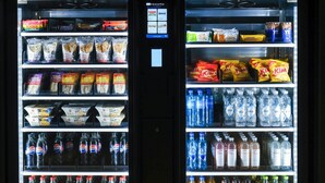 A Pronto Store vending machine with snacks, beverages, and packaged food items. - Radisson Blu Park Hotel, Oslo (Bærum)