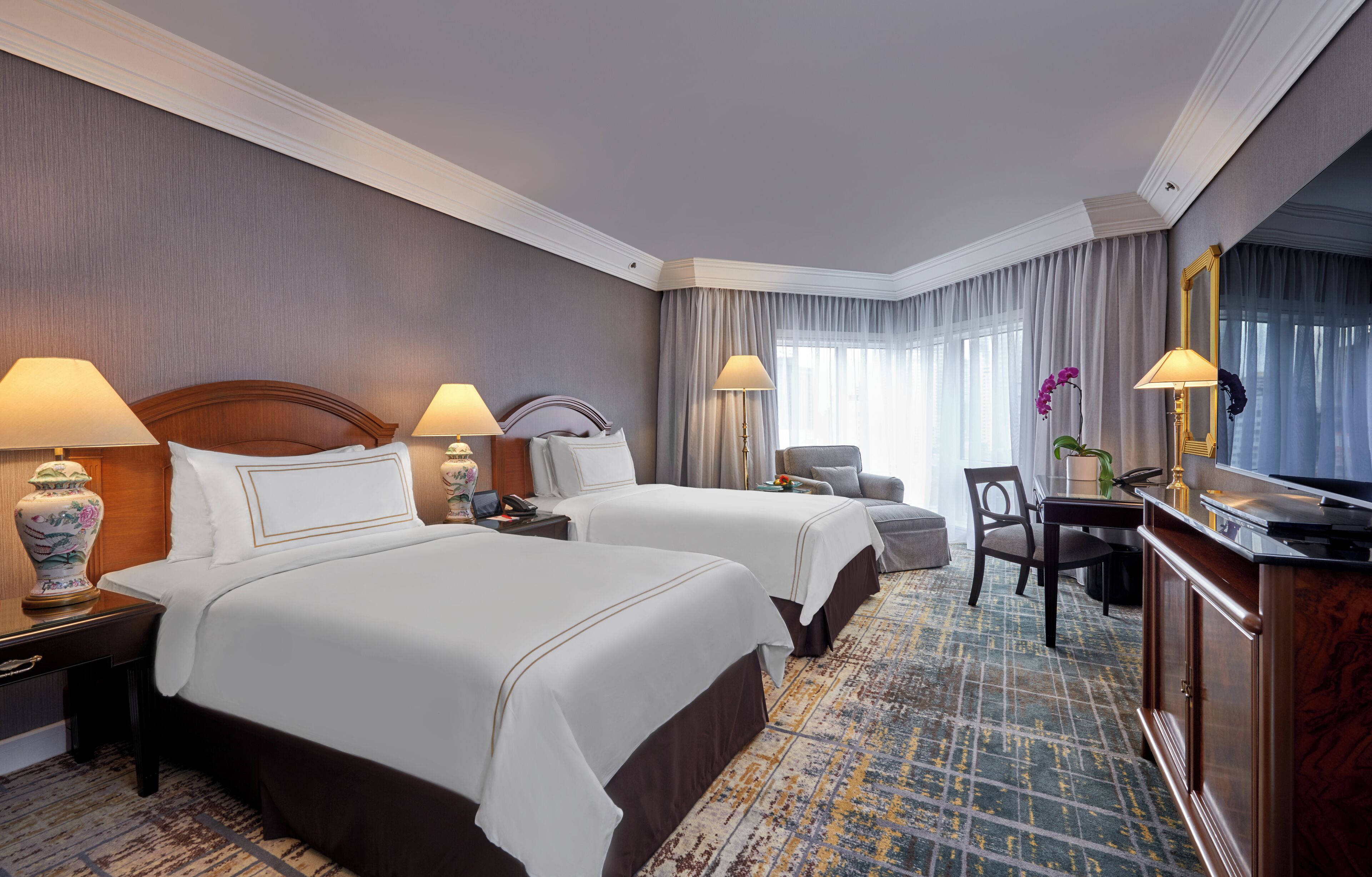 Habitació clàssica, 2 llits individuals | Roba de llit d'alta qualitat, caixa forta a l'habitació i escriptori 