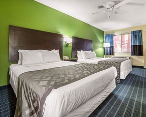 Standard Room, 2 Queen Beds, Non Smoking, Pool View | Cots/infant beds, free WiFi, bed sheets, alarm clocks