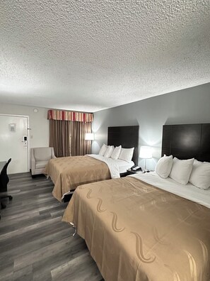 Standard Room, 2 Double Beds, Smoking | Desk, blackout curtains, iron/ironing board, free WiFi