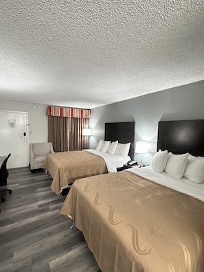 Desk, blackout curtains, iron/ironing board, free WiFi