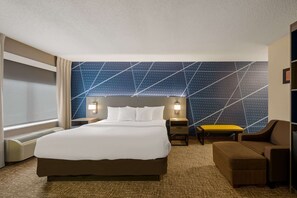 Premium bedding, down comforters, pillowtop beds, desk