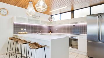 3 Bedrooms Beach House | Private kitchen | Fridge, coffee/tea maker, toaster