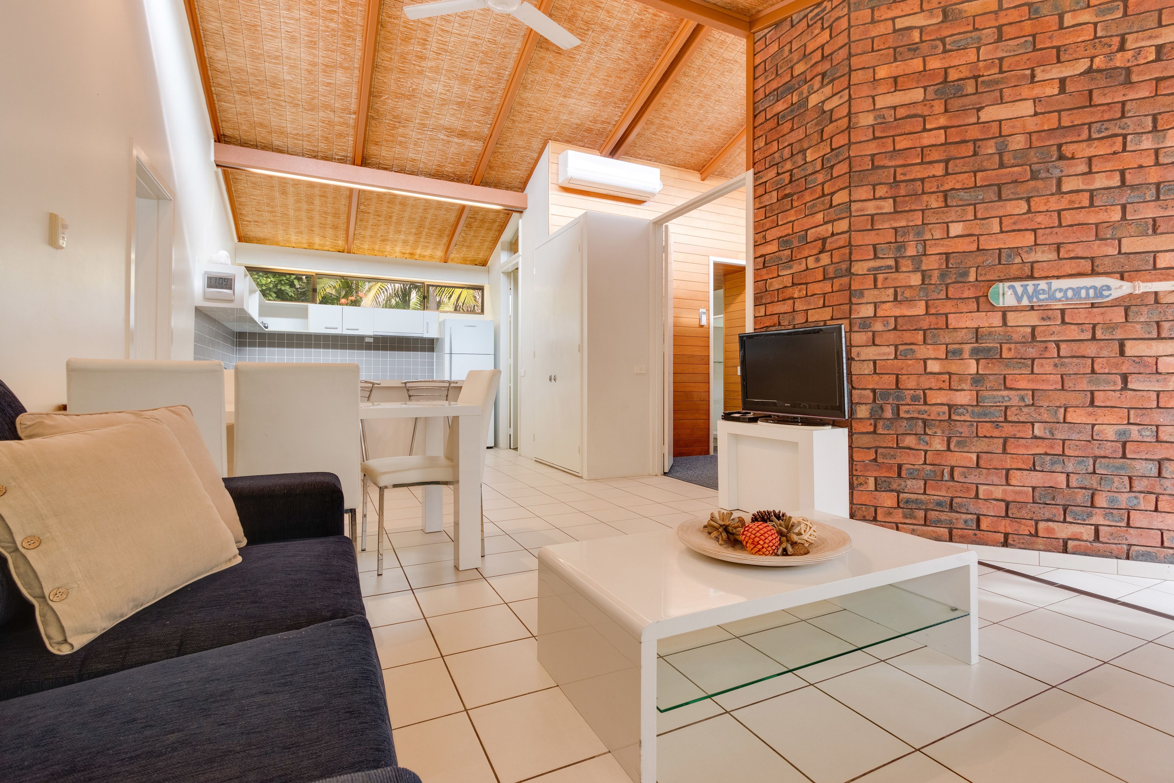 standard two bedroom villa with courtyard  | living area