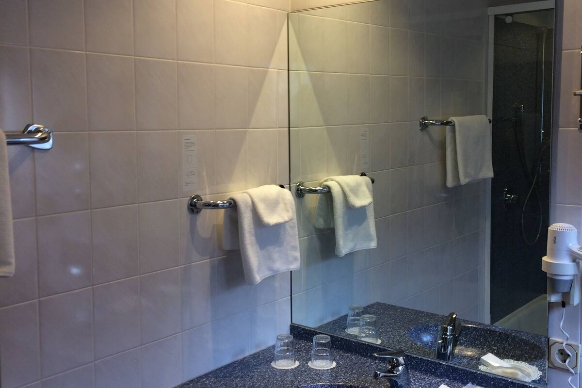 standard room, 1 single bed | bathroom | free toiletries, hair dryer, towels