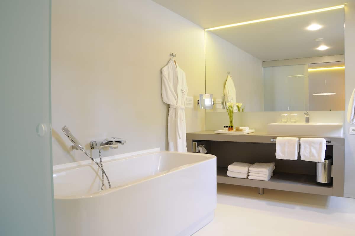 luxury villa (annex building) | bathroom | free toiletries, hair dryer, bathrobes, slippers