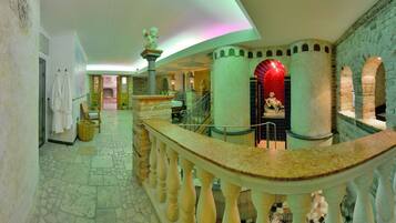 Sauna, steam room, body treatments, body wraps, body scrubs, facials